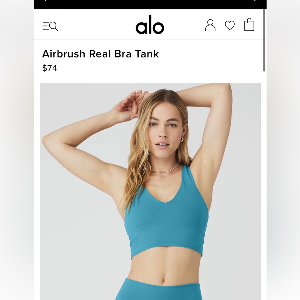 COPY - NWT ALO YOGA REAL BRA TANK